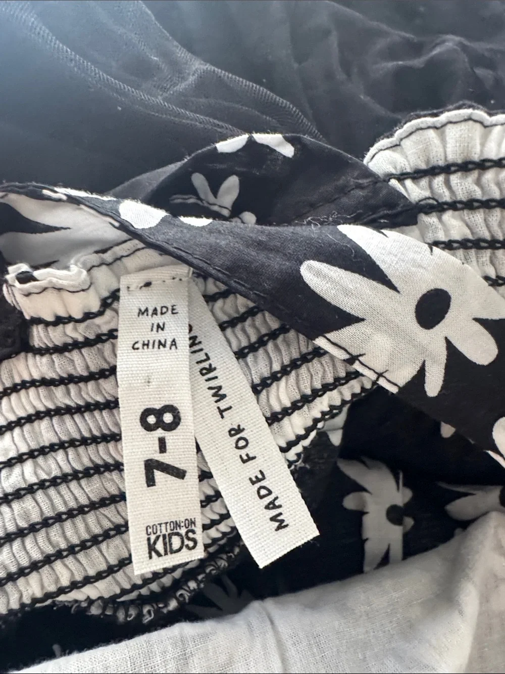 Black Daisy Tulle Dress for Kids - Brand: